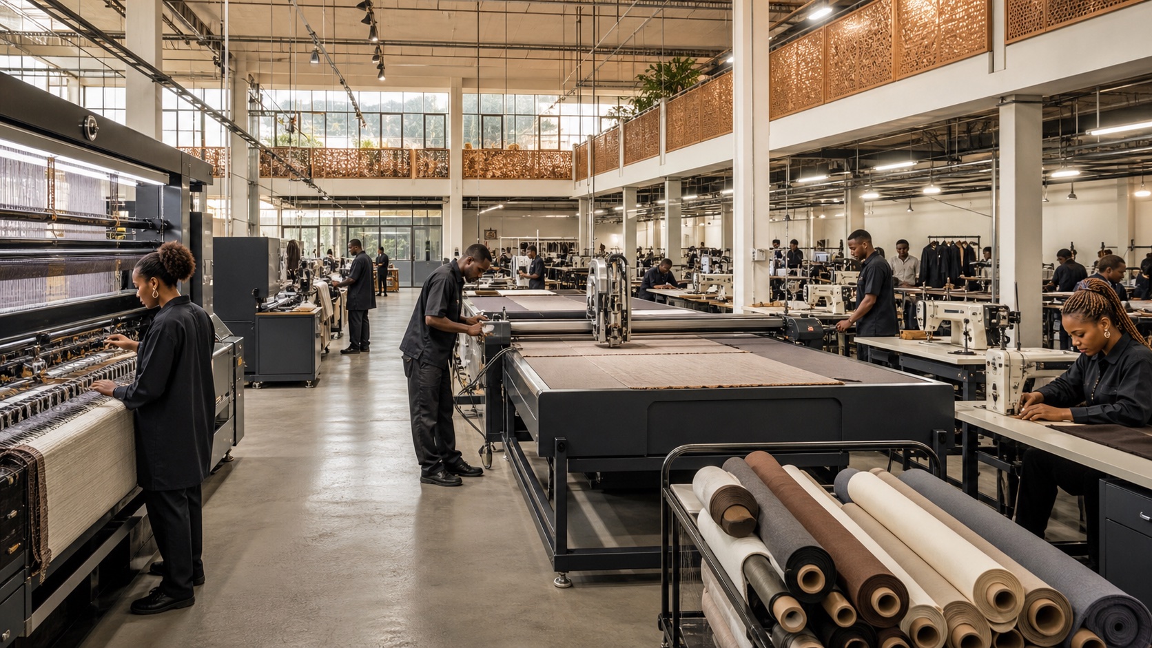Fabrica textil · producao avancada